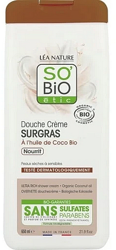 Krem-żel pod prysznic - So'Bio Etic Ultra Rich Shower Cream — Zdjęcie N1