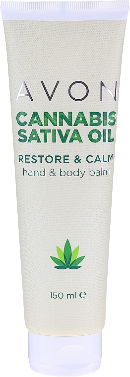 Kojący balsam do rąk i ciała z olejem konopnym - Avon Cannabis Sativa Oil — Zdjęcie N1