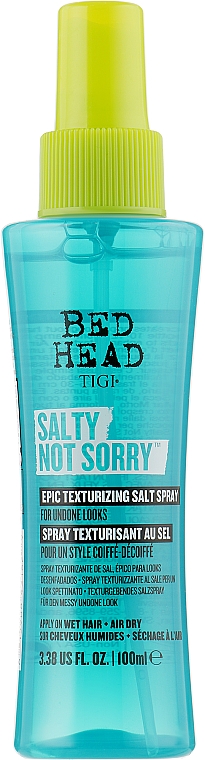 Spray ze słoną wodą do stylizacji włosów - Tigi Bed Head Salty Not Sorry Texturizing Salt Spray