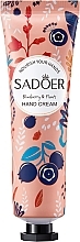 Krem do rąk o zapachu lodów jagodowych - Sadoer Nourish Your Hands Blueberry & Plants Hand Cream — Zdjęcie N1