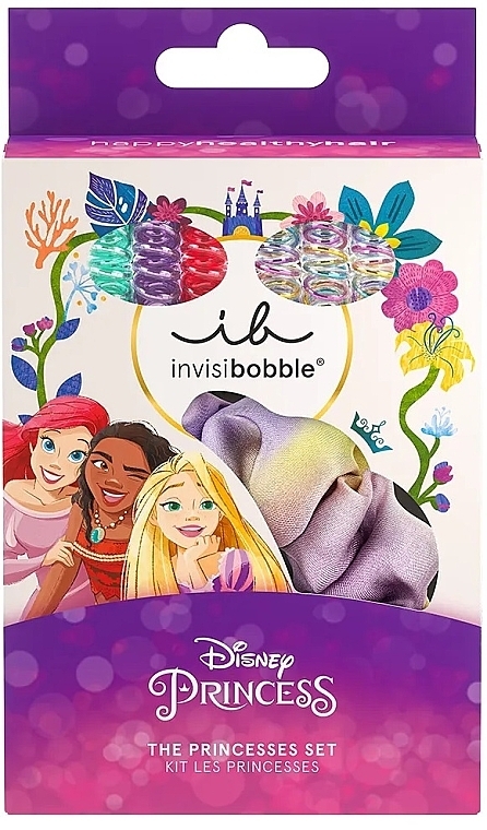 Zestaw 7 gumek do włosów - Invisibobble Kids Disney The Princesses Set — Zdjęcie N1