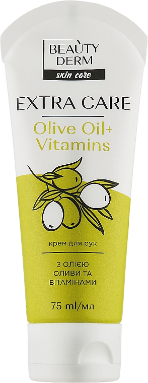 Krem do rąk z oliwą z oliwek i witaminami - Beauty Derm Skin Care Extra Care Olive Oil + Vitamins — Zdjęcie N1