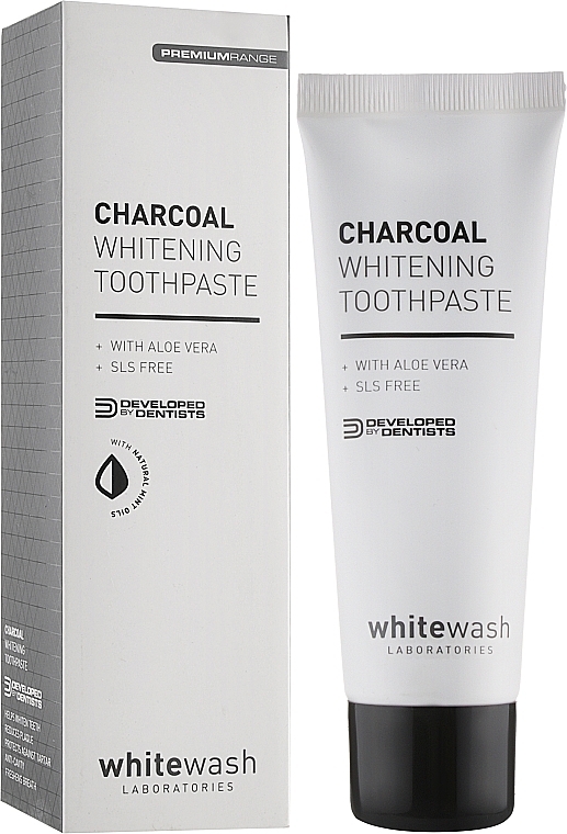 Wybielająca pasta do zębów z węglem aktywnym - WhiteWash Laboratories Charcoal Whiteninng Toothpaste — Zdjęcie N2