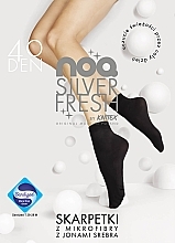 Skarpetki damskie Silver Fresh z jonami srebra, 40 Den, nero - Knittex — Zdjęcie N1