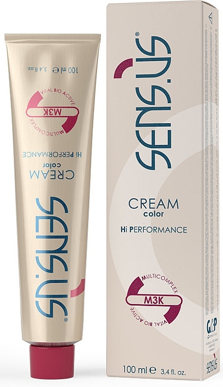 PRZECENA! Krem koloryzujący do włosów - Sensus M3K Permanent Cream Color Hi Performance * — Zdjęcie N1