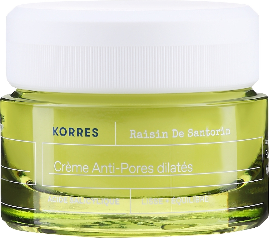 Lekki nawilżający krem-żel do twarzy - Korres Santorini Grape Poreless Skin Cream