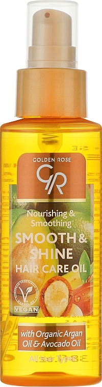 Olejek do pielęgnacji włosów - Golden Rose Smooth&Shine Hair Care Oil — Zdjęcie N1