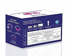 Zestaw - Cleanic Antibacterial Box (wipes/3 pack + hand/gel 50ml + mask/2pcs) — Zdjęcie N2