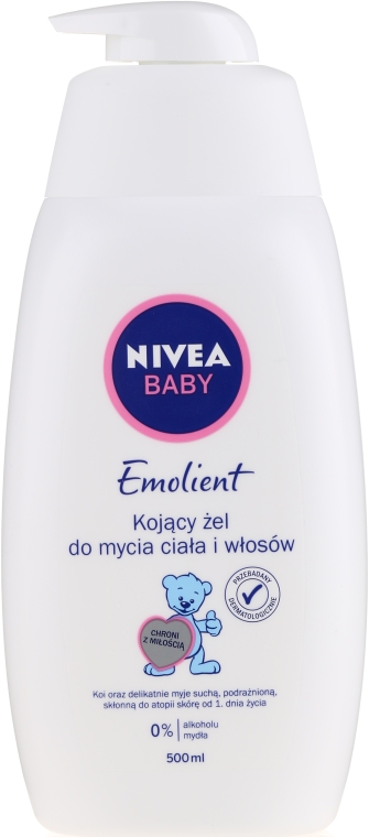 Kojący żel do mycia ciała i włosów - Nivea Baby Pure & Sensitive Emolient