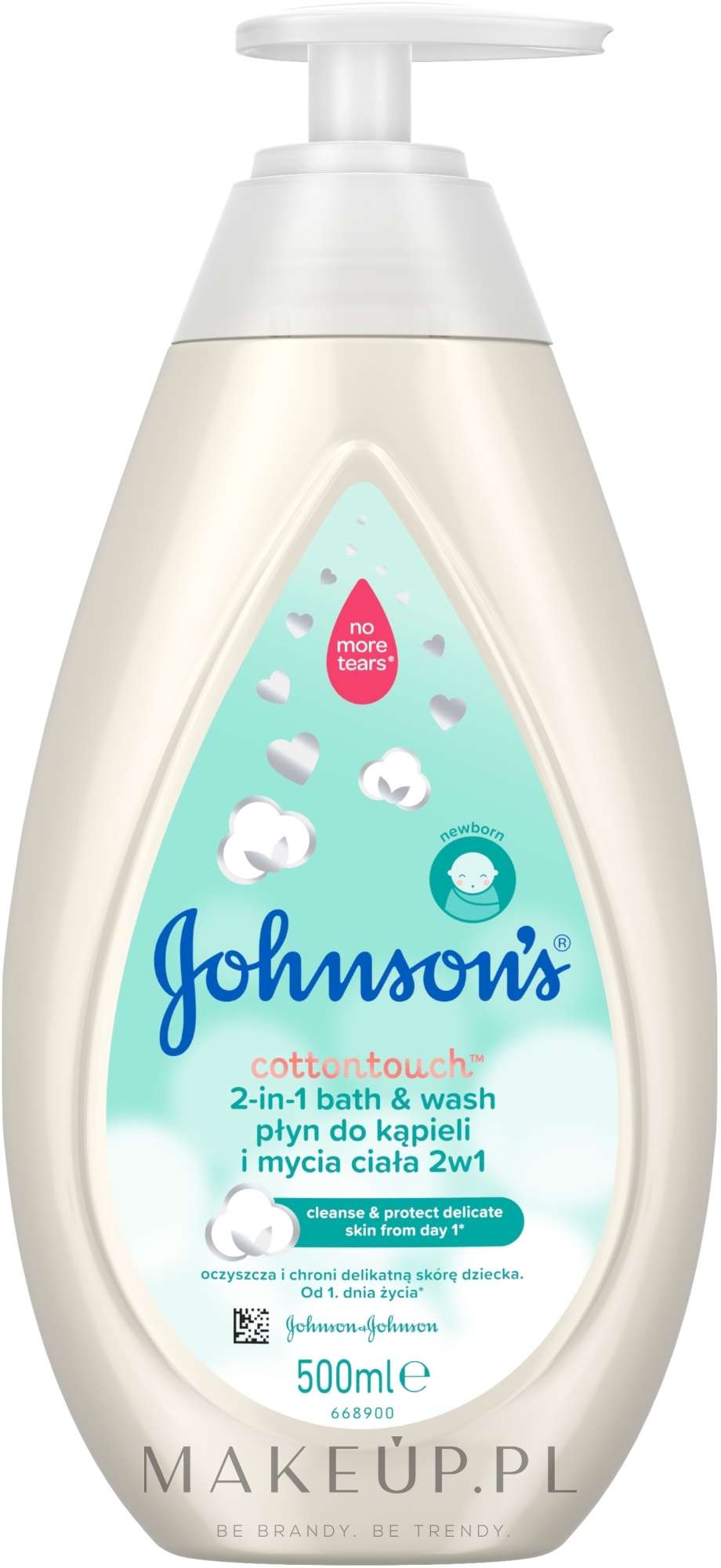 Płyn do kąpieli i mycia ciała 2 w 1 dla dzieci od 1. dnia życia - Johnson’s® Baby CottonTouch — Zdjęcie 500 ml