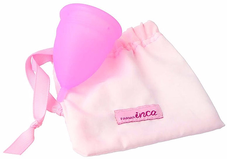 Kubeczek menstruacyjny, średni, różowy - Inca Farma Menstrual Cup Medium — Zdjęcie N2