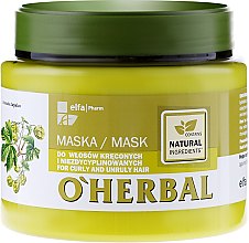 Maska z ekstraktem z chmielu do włosów kręconych i niezdyscyplinowanych - O'Herbal — Zdjęcie N1