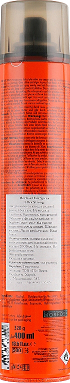 Lakier do włosów - Morfose Ultra Strong No Gas Hairspray — Zdjęcie N2