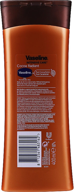 Nawilżający lotion do ciała - Vaseline Intensive Care Cocoa Radiant Lotion — Zdjęcie N4