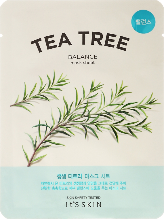 Balansująca maska na tkaninie z drzewem herbacianym do twarzy - It's Skin The Fresh Mask Sheet Tea Tree