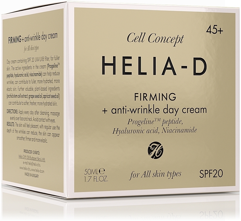 Przeciwzmarszczkowy krem do twarzy na dzień, 45+ - Helia-D Cell Concept Cream — Zdjęcie N4