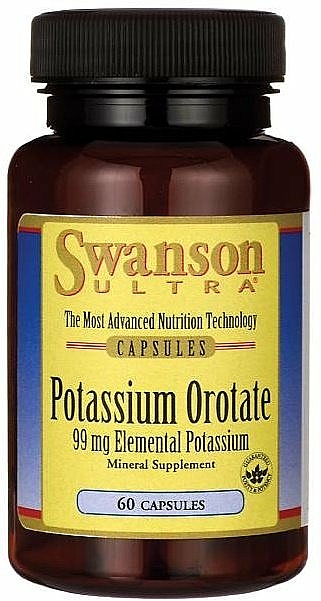 Suplement mineralny Orotan potasu, 60 szt.	 - Swanson Ultra Potassium Orotate — Zdjęcie N1