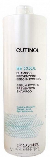 Balansujący szampon do przetłuszczającej się skóry głowy i włosów - Oyster Cosmetics Cutinol Be Cool Shampoo — Zdjęcie 1000 ml