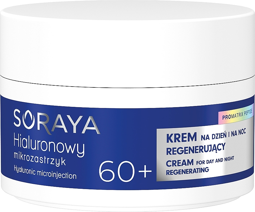 Regenerujący krem do twarzy 60+ - Soraya Hyaluronic Microinjection Pro Matrix Peptide Regenerating Cream — Zdjęcie N1