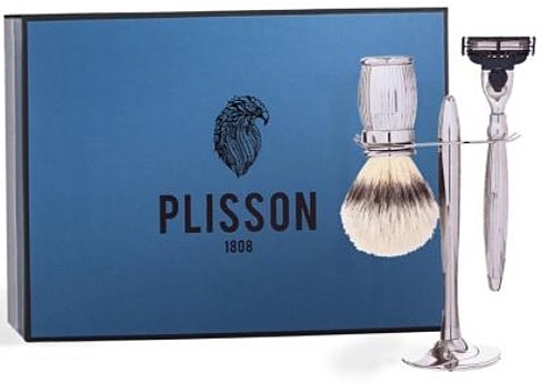 Zestaw do golenia - Plisson Godroon Silver Finish Set — Zdjęcie N1