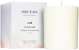 Kup Świeca zapachowa Jałowiec i piołun - Ester & Erik Scented Candle Refill Juniper & Artemisia Nr 11 (wymienny wkład) 