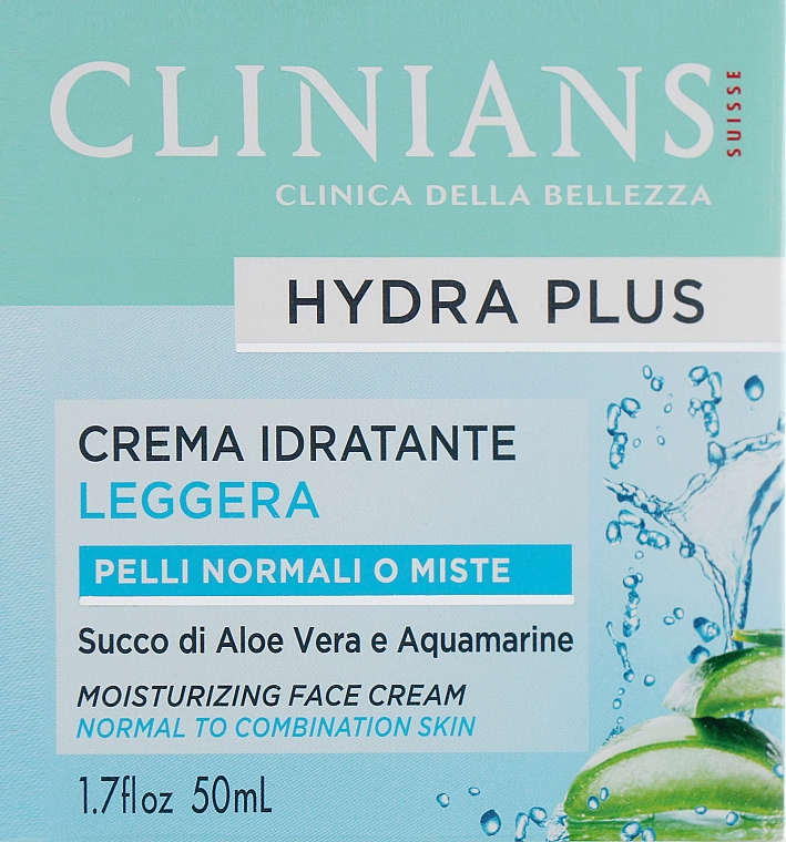 Lekki krem nawilżający do twarzy - Clinians Crema Idratante Giorno Minerali Acqua Vegetale di The Bianco