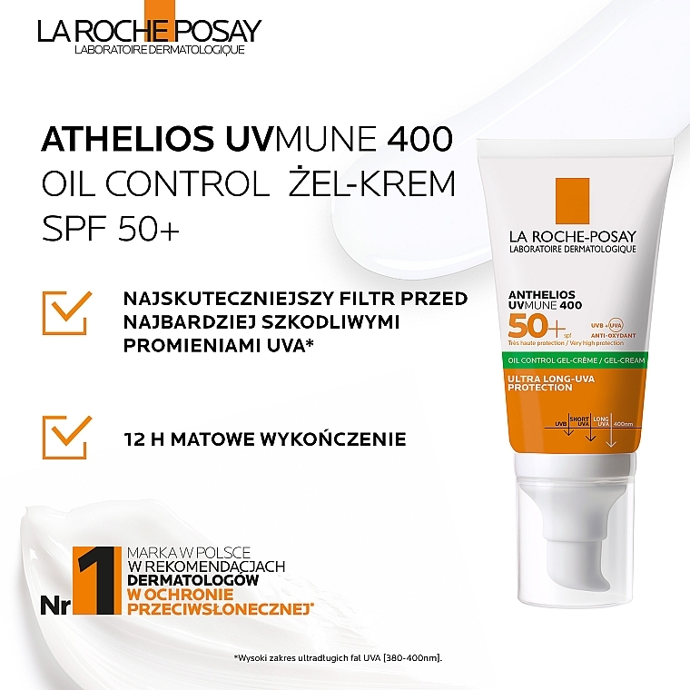 PRZECENA! Lekki żel-krem do twarzy SPF 50 - La Roche-Posay Anthelios Gel-Cream * — Zdjęcie N5