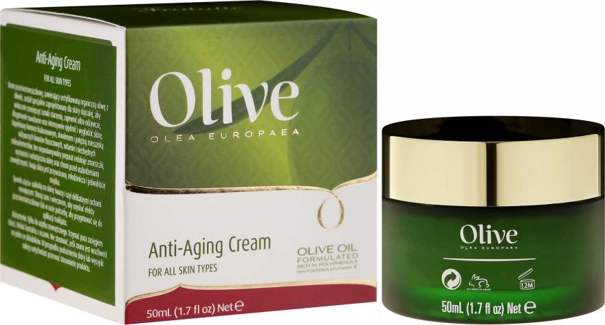 Odmładzający krem na noc do wszystkich rodzajów cery - Frulatte Olive Anti-Aging Cream