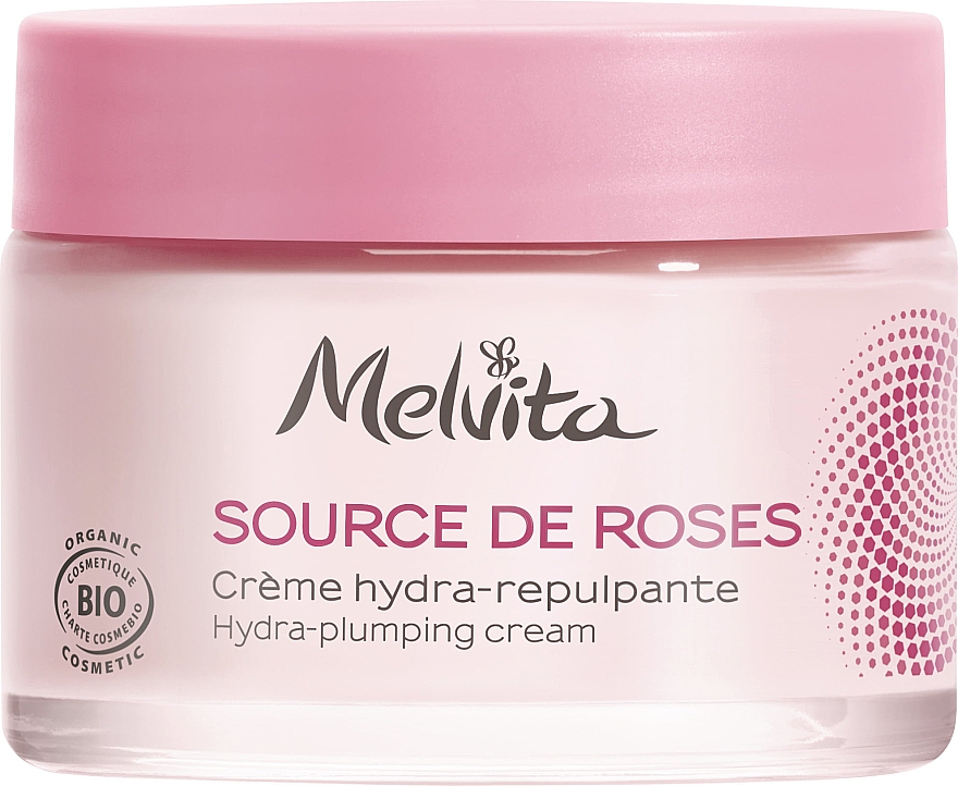 Nawilżający krem różany do twarzy na dzień - Melvita Source De Roses Hydra-plumping Cream — Zdjęcie N1