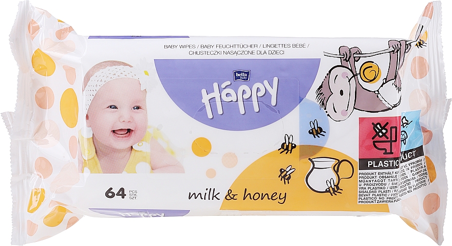 Chusteczki nawilżane dla dzieci Mleko i miód - Bella Baby Happy Milk & Honey