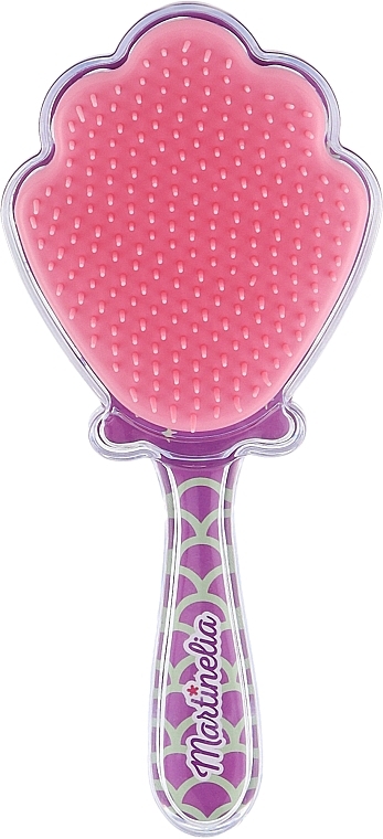 Szczotka do włosów Let's Be Mermaids, różowa - Martinelia Shell Hair Brush — Zdjęcie N1