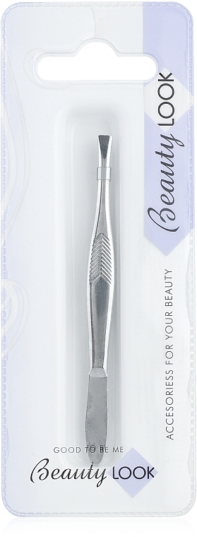 Pęseta do brwi prosta, 410007 - Beauty Look — Zdjęcie N1