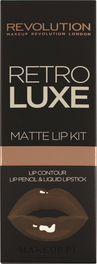 Zestaw do makijażu ust - Makeup Revolution Retro Luxe Matte Lip Kit (lipstick 5,5 ml + pen 1 g) — Zdjęcie Glory