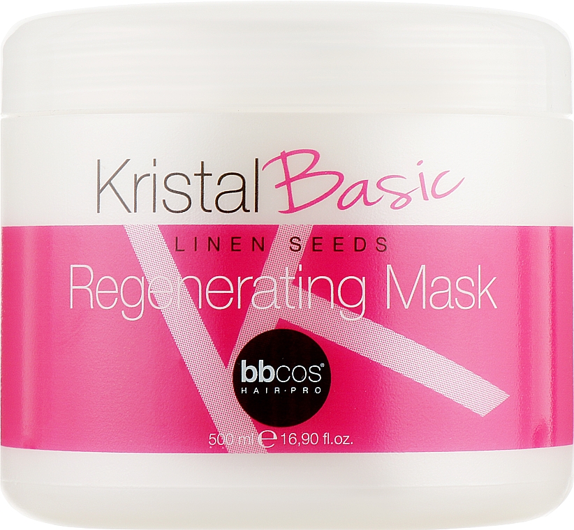 Regenerująca maska do włosów - BBcos Kristal Basic Linen Seeds Regenerating Mask