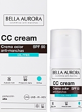 Krem CC do twarzy SPF 50 dla skóry tłustej i mieszanej - Bella Aurora CC Anti-Spot Cream SPF50 Oil Free — Zdjęcie N2
