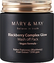 Antyoksydacyjna glinkowa maseczka do twarzy z jeżynami - Mary & May Blackberry Complex Glow Wash Off Mask — Zdjęcie N3
