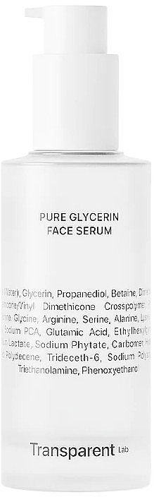 Glicerynowe serum nawilżające do twarzy - Transparent Lab Pure Glycerin Face Serum — Zdjęcie N1