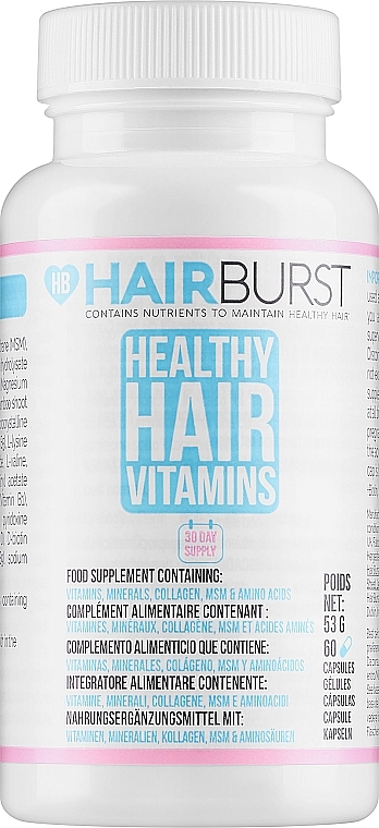 Witaminy w kapsułkach na porost i wzmocnienie włosów - Hairburst Healthy Hair Vitamins — Zdjęcie N1