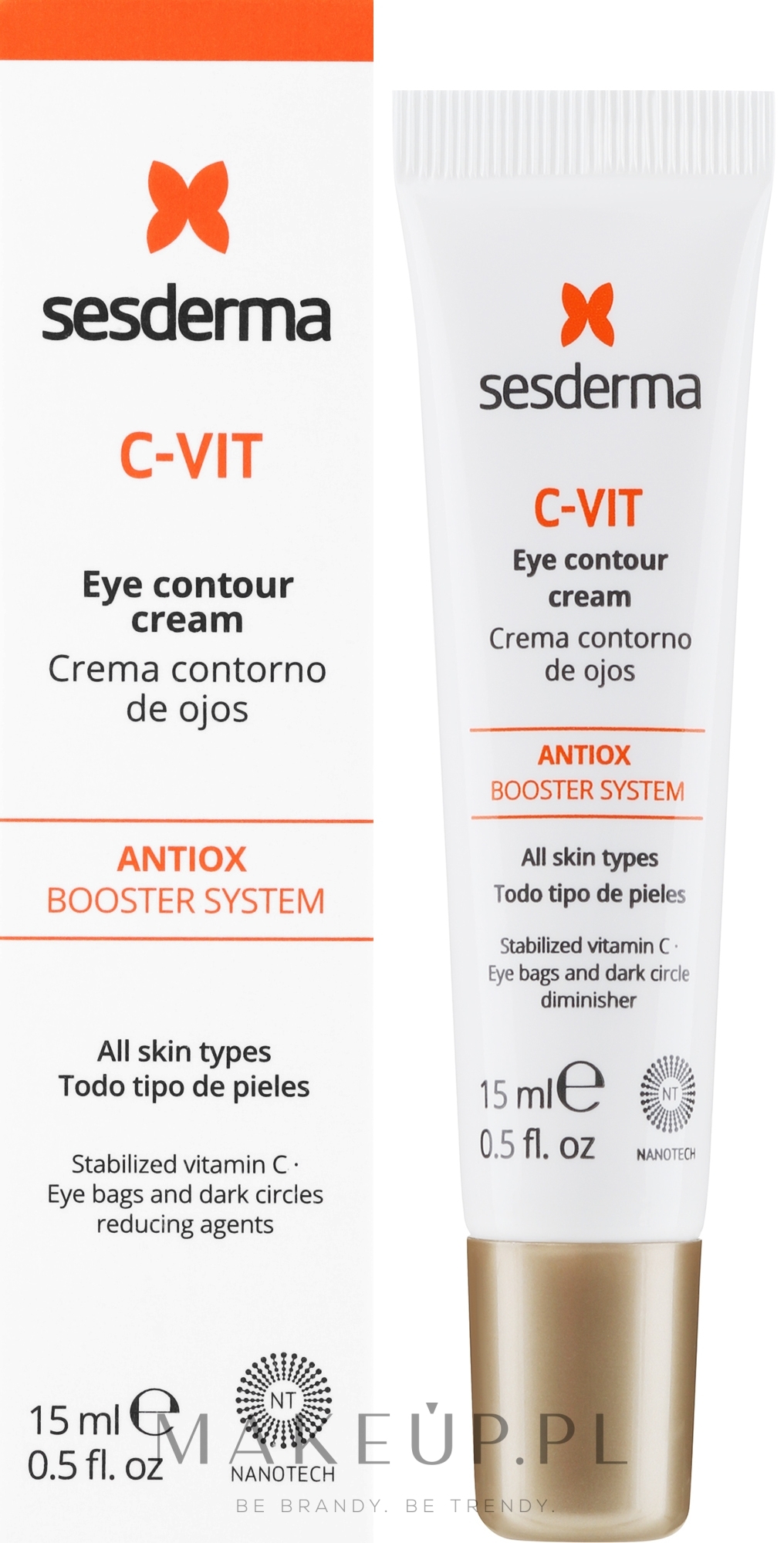Krem do okolic oczu - SesDerma Laboratories C-Vit Eye Contour Cream — Zdjęcie 15 ml