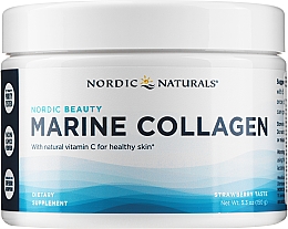 Kolagen morski z witaminą C w proszku o smaku truskawkowym - Nordic Naturals Marine Collagen — Zdjęcie N1