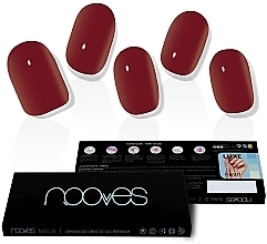 Zestaw żelowych naklejek na paznokcie - Nooves Premium Luxe Solid Midnight Rain Red — Zdjęcie N2