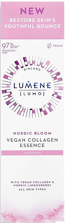 Ultraskoncentrowane serum wygładzające - Lumene Lumo Nordic Bloom Vegan Collagen Essence — Zdjęcie N2