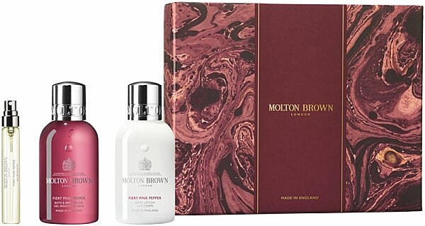 Molton Brown Fiery Pink Pepper - Zestaw (edt/7.5ml + sh/gel/100ml + b/lot/100ml) — Zdjęcie N1