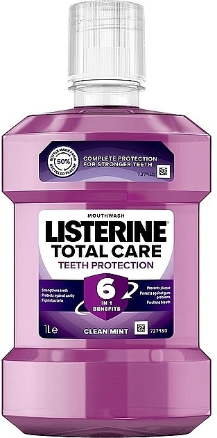 Płyn do płukania ust - Listerine Total Care Clean Mint With Alcohol — Zdjęcie N1