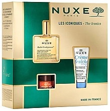 Kup Zestaw - Nuxe The Iconics (oil/50ml + f/cr/30ml + lip/balm/15g)