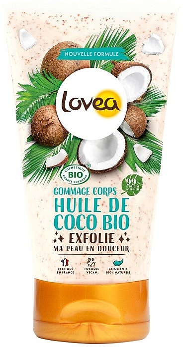 Peeling do ciała z olejkiem kokosowym - Lovea Body Scrub Organic Coconut Oil  — Zdjęcie N1