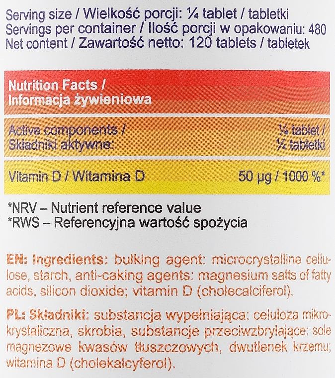 Witamina D3 - AllNutrition Vitamin D3 8000 — Zdjęcie N3