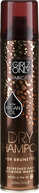 Suchy szampon do ciemnych włosów - Girlz Only Hair Care Dry Shampoo For Brunette