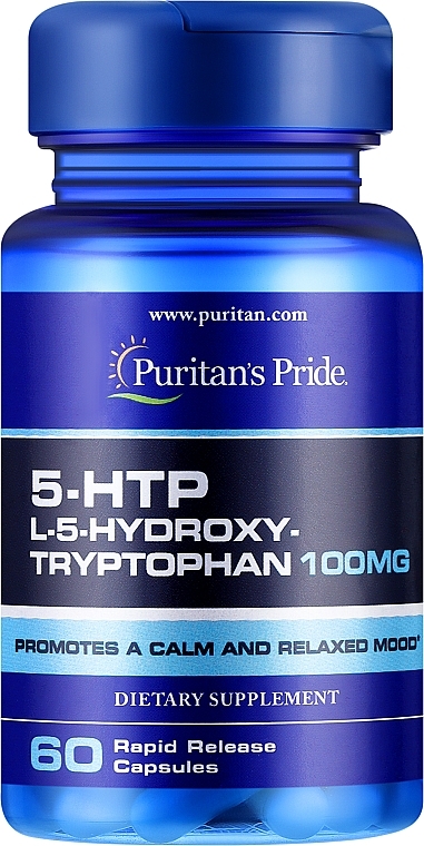 Suplement diety Metabolit aminokwasu tryptofanu - Puritan's Pride 5-HTP 100 mg — Zdjęcie N1