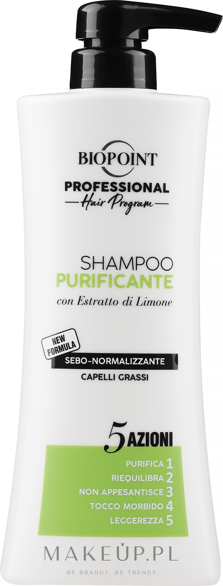 Szampon do włosów przetłuszczających się - Biopoint Shampoo Purificante — Zdjęcie 400 ml